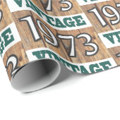 Papier Cadeau Né en 1973 papier d'emballage (Coin rond)