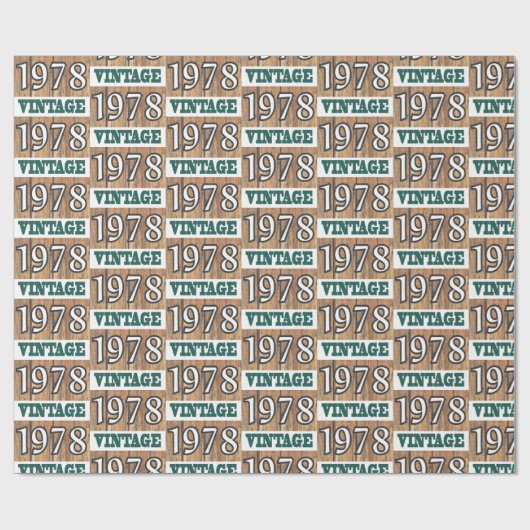 Papier Cadeau Né en 1978 papier d'emballage (Plat)