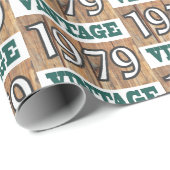 Papier Cadeau Né en 1979 papier d'emballage (Coin rond)