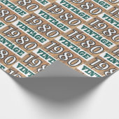 Papier Cadeau Né en 1980 papier d'emballage (Coin)