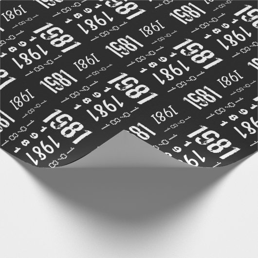 Papier Cadeau Né en 1981 Anniversaire Année Papier à envelopper (Coin)