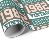 Papier Cadeau Né en 1982 (Coin rond)