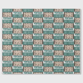 Papier Cadeau Né en 1991 papier d'emballage (Plat)