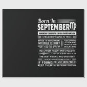 Papier Cadeau Né en septembre virgo drôle cadeau d'anniversaire (Plat)