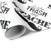 Papier Cadeau Ne jetez pas la moustache Retro Hipster (Coin rond)