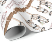 Papier Cadeau Ne jouez pas l'opossum si vous êtes (Coin rond)