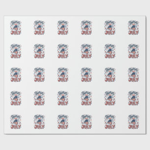 Papier Cadeau Né le 4 juillet Patriotic Kids Conception de T-shi