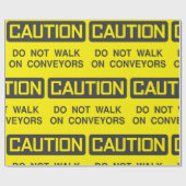 Papier Cadeau Ne Marchez Pas Sur Le Panneau Convoyeurs (Plat)