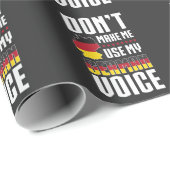 Papier Cadeau Ne m'oblige pas à utiliser ma voix allemande (Coin rond)