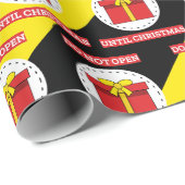 Papier Cadeau Ne pas ouvrir avant Noël (Coin rond)