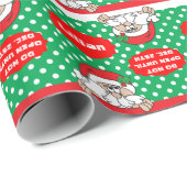 Papier Cadeau Ne pas ouvrir avant Noël (Coin rond)