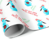 Papier Cadeau ne pas ouvrir avant noël drôle (Coin rond)