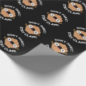 Papier Cadeau Ne pas paniquer Rester Clam Funny Animal Pun Dark  (Coin)
