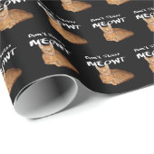 Papier Cadeau Ne stress pas Meowt - Orange Chat me stress Out (Coin rond)