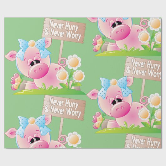 Papier Cadeau Ne Vous Dépêchez Jamais Et Ne Vous Inquiétez Jamai (Plat)