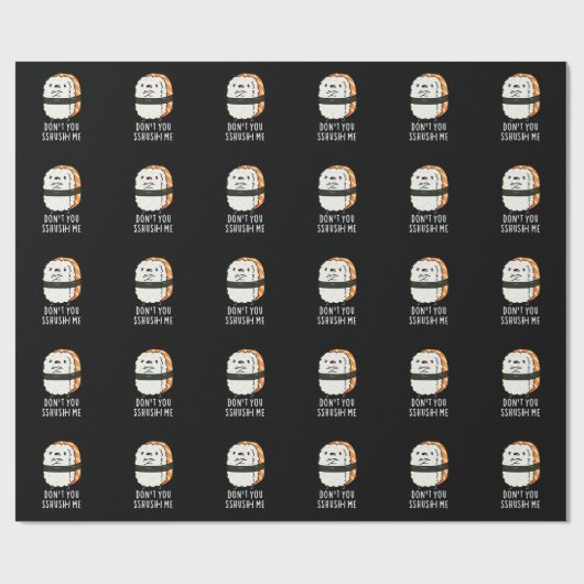 Papier Cadeau Ne vous laissez pas chichir-i moi drôle Sushi jeu (Plat)