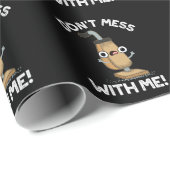 Papier Cadeau Ne vous mêlez pas de moi Vacuum Cleaner Pun Dark B (Coin rond)