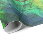 Papier Cadeau Nebula peinte - Opale de feu Abstrait (Coin rond)