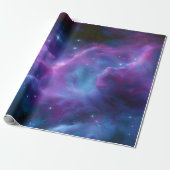 Papier Cadeau Nébuleuse cosmique colorée (Déroulé)