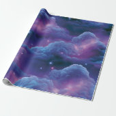 Papier Cadeau Nébuleuse cosmique colorée (Déroulé)