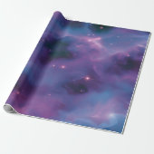 Papier Cadeau Nébuleuse cosmique colorée (Déroulé)
