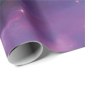 Papier Cadeau Nébuleuse cosmique colorée (Coin rond)