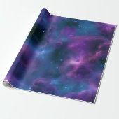 Papier Cadeau Nébuleuse cosmique colorée (Déroulé)