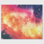 Papier Cadeau Nébuleuse cosmique radiante (Plat)