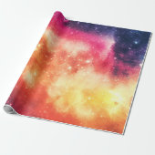 Papier Cadeau Nébuleuse cosmique radiante (Déroulé)