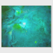 Papier Cadeau Nébuleuse d'Orion Aqua Sarcelle (Plat)
