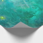 Papier Cadeau Nébuleuse d'Orion Aqua Sarcelle (Coin)