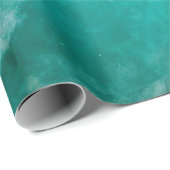 Papier Cadeau Nébuleuse d'Orion Aqua Sarcelle (Coin rond)