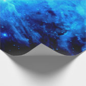 Papier Cadeau Nébuleuse d'Orion Bleu Vibrant (Coin)