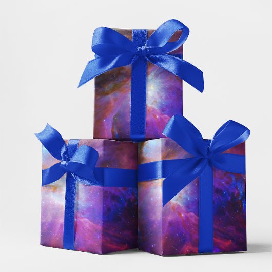 Papier Cadeau Nébuleuse d'Orion teintée de rose