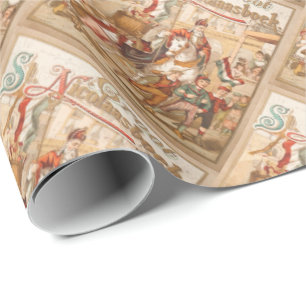 Papier Cadeau Néerlandais Sinterklaas de jour de St Nick sur le