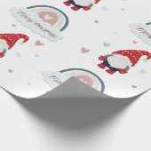 Papier Cadeau Négome nordique de Noël mignon avec arc-en-ciel (Coin)
