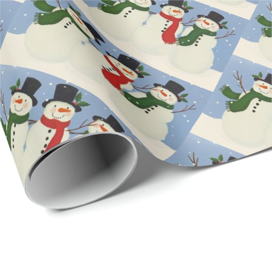 Papier Cadeau Neige (Coin rond)