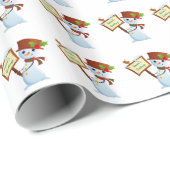 Papier Cadeau Neige (Coin rond)