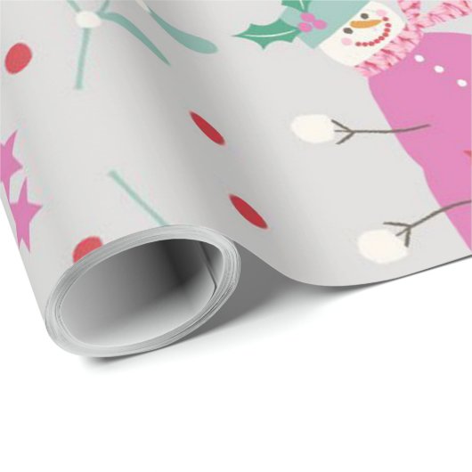 Papier Cadeau Neige (Coin rond)