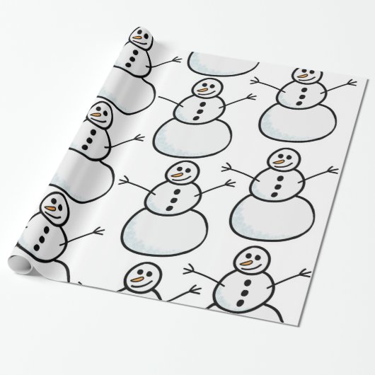 Papier Cadeau Neige (Déroulé)