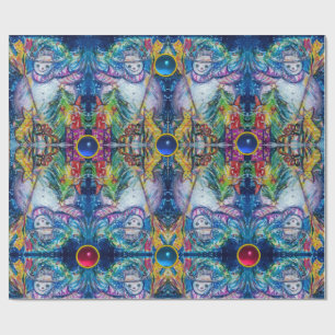 Papier Cadeau NEIGE, ARBRE DE NOËL, JOUETS, PIERRES À JEUX Abstr