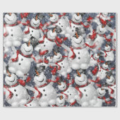 Papier Cadeau Neige avec neige (Plat)