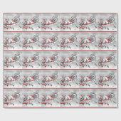 Papier Cadeau Neige Bells de Noël (Plat)