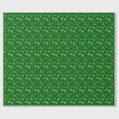 Papier Cadeau Neige blanche sur Emerald Vert moderne cadeau de N (Plat)