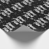 Papier Cadeau Neige Fun Fun Fun Fun Sur Noir (Coin)