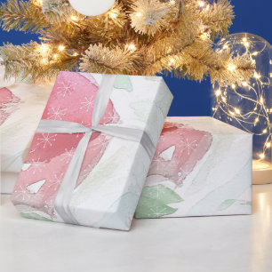 Papier Cadeau Neige rustique du village de campagne