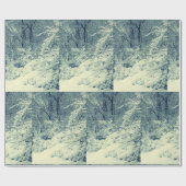 Papier Cadeau NEIGE SUR LE papier d'emballage BRANCHES (Plat)