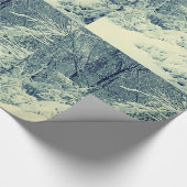 Papier Cadeau NEIGE SUR LE papier d'emballage BRANCHES (Coin)