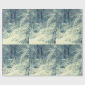 Papier Cadeau NEIGE SUR LE papier d'emballage BRANCHES (Plat)