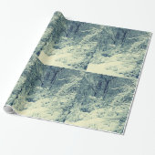 Papier Cadeau NEIGE SUR LE papier d'emballage BRANCHES (Déroulé)